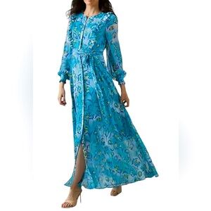 Prabal Gurung paradise blue maxi dress size 2X